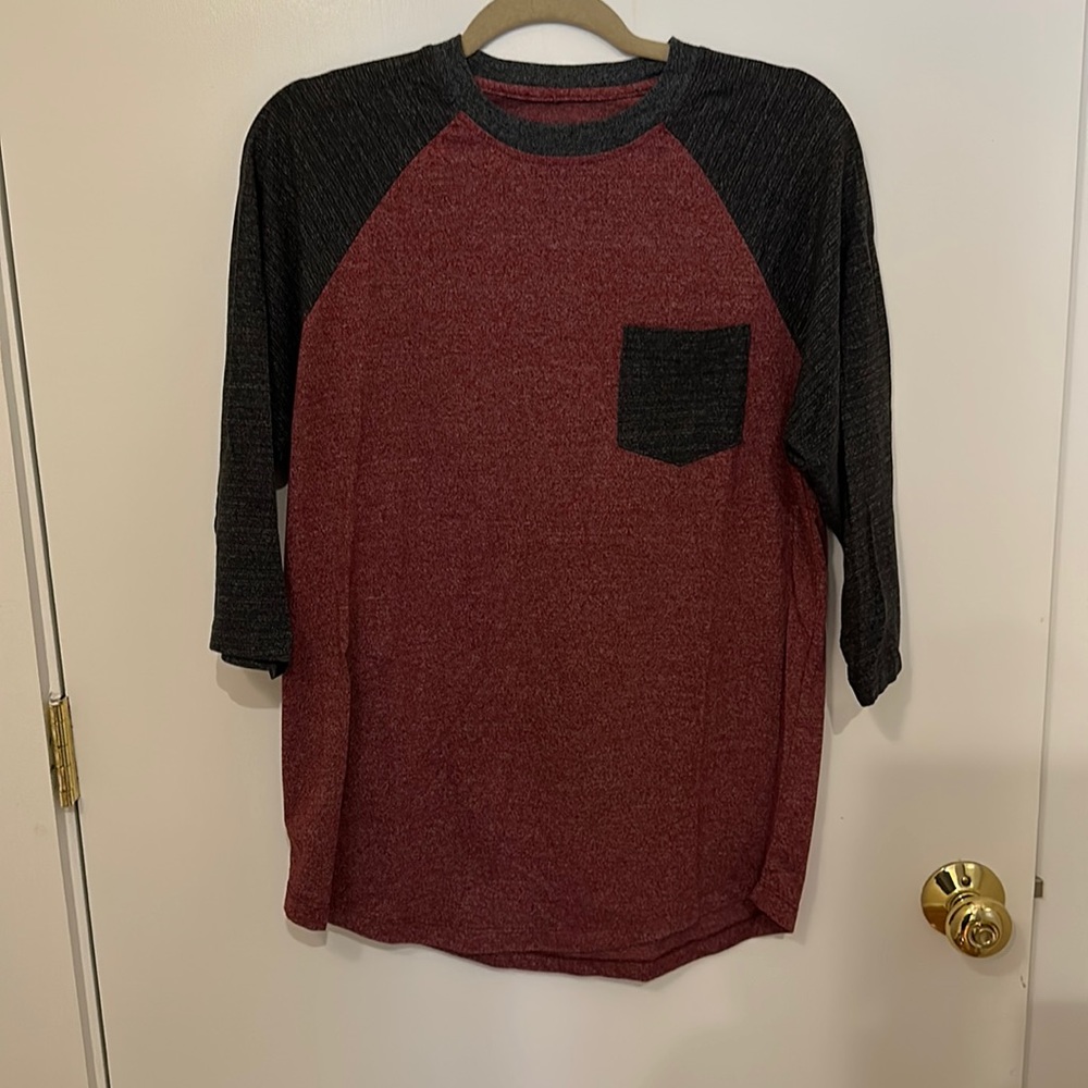 Birch black front pocket baseball shirt
